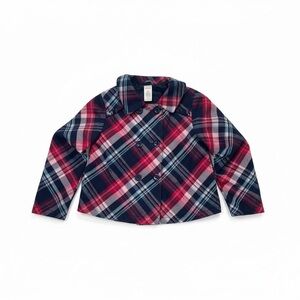 Gymboree Red and Blue Plaid Button Down jacket.